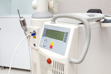 Professional universal laser medical system device in clinic interior