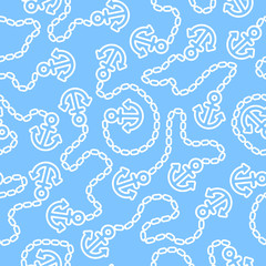 Seamless pattern with anchors. Ongoing backgrounds of marine theme.