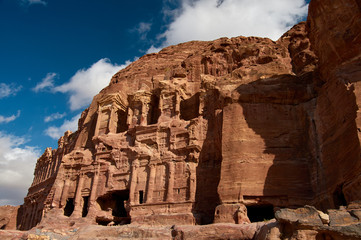 The royal tombs. Petra, Jordan.