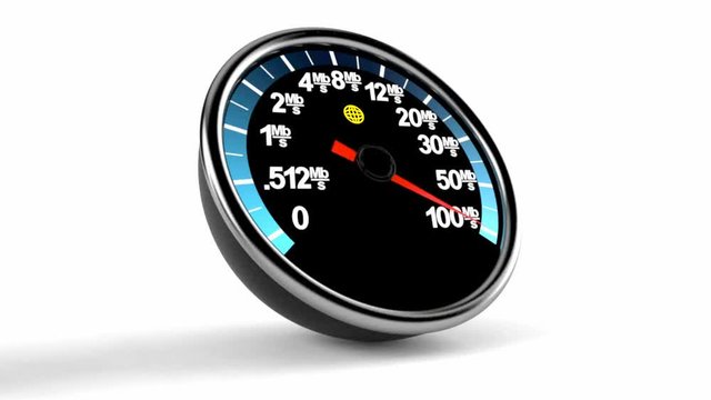 Internet speedmeter isolated on white background