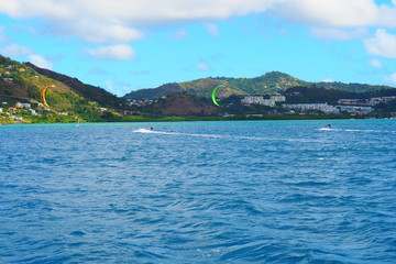 Obraz premium Martinique Le Marin vue depuis la mer Pointe Borgnèse 