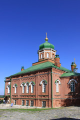 Fototapeta na wymiar Russia. Mozhaisk. Spaso-Borodino monastery. Church in Borodino Savior Convent.