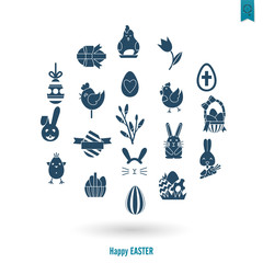 Fototapeta premium Celebration Easter Icons