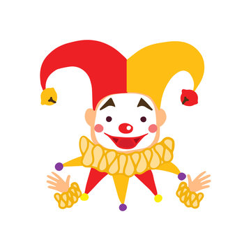 Clown vector characters isolated on white background