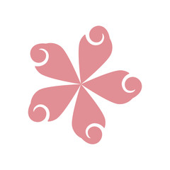 Beautiful flower symbol icon vector illustration graphic design