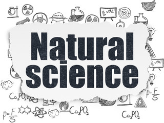 Science concept: Natural Science on Torn Paper background