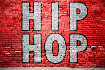 Hip Hop  Ziegelsteinmauer Graffiti