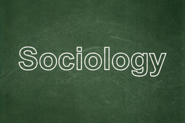 Obraz premium Learning concept: Sociology on chalkboard background