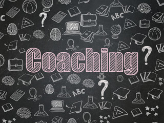 Studying concept: Coaching on School board background