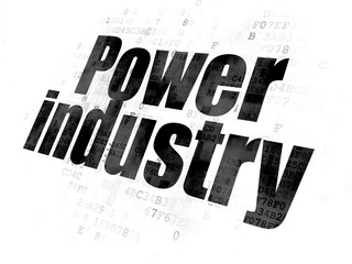 Industry concept: Power Industry on Digital background