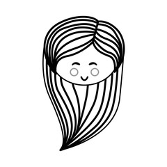 Woman cute cartoon icon vector illustration graphic design