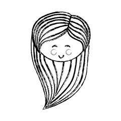 Woman cute cartoon icon vector illustration graphic design