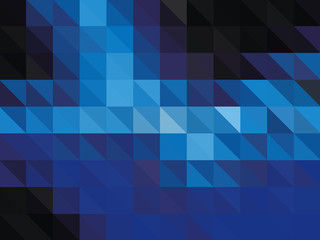 Obraz premium Abstract geometric background of blue and black triangles