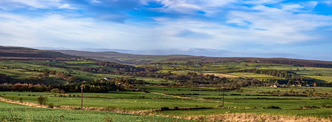Fototapeta na wymiar Panorama of English countryside