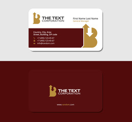 royal business cards template, branding and brand, dark red and golden colors