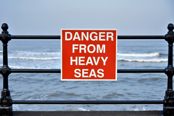  Coastal danger sign