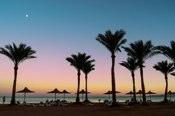 Obraz na płótnie Canvas Sunrise over Sharm El Sheikh, Red sea, Egypt