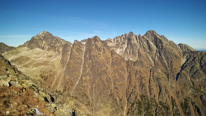 Slavkovsky Stit (Peak) in High Tatras mountains. Slovakia