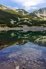 Sinanitsa Lake and peak Landscape, Pirin Mountain, Bulgaria