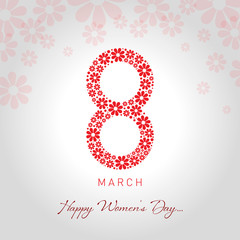 happy womens day greeting card vector illustration