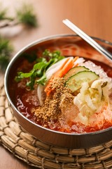 kimchimali guksu. Cold Kimchi Noodles	