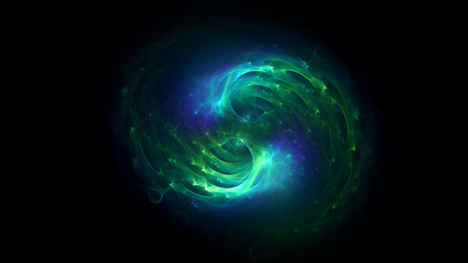 3D rendering abstract fractal light background