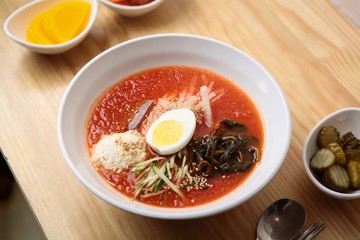 kimchimali guksu. Cold Kimchi Noodles