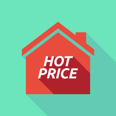 Long shadow house with     the text HOT PRICE