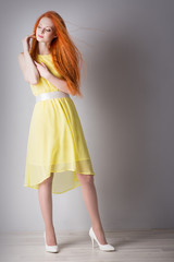 Young woman with red hair