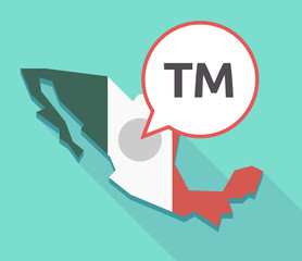 Vector of Mexico map with    the text TM