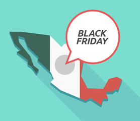Vector of Mexico map with    the text BLACK FRIDAY