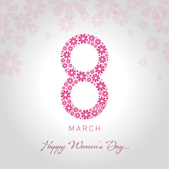 happy womens day greeting card vector illustration