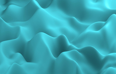 Obraz premium 3d render blue waves milk