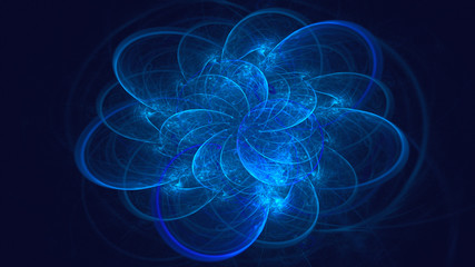 3D rendering abstract fractal light background