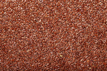 lot of brown flax seeds