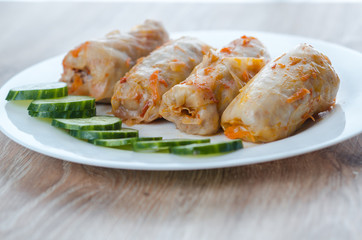 Homemade cabbage rolls