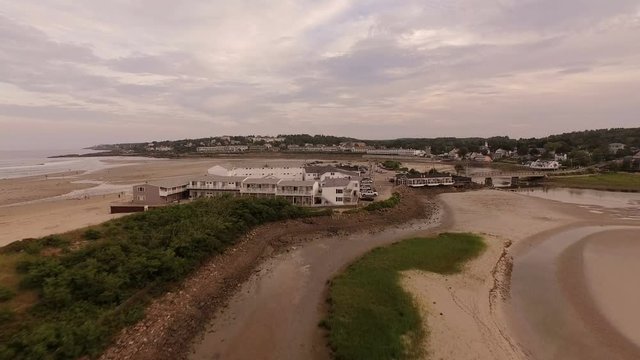 Maine Aerial Ogunquit v44 Flying low over Ogunquit beaches.