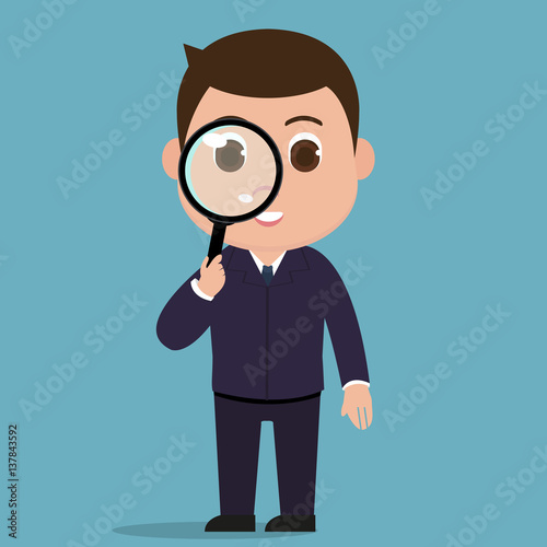 "Businessman looking vector" Stock image and royalty-free vector files