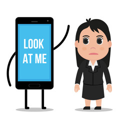 Smartphone look at me vector