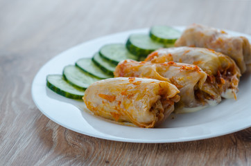 Homemade cabbage rolls