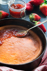 Making baked cheesecake