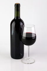 Bottle and glass of wine