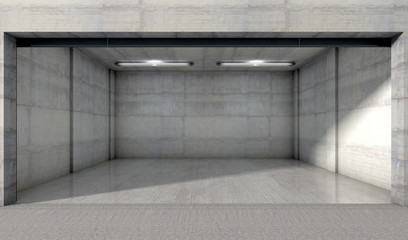 Empty Double Garage