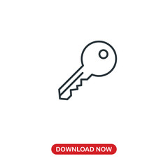 Key icon vector