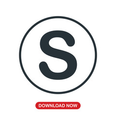 S letter icon vector