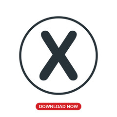 Fototapeta premium X letter icon vector