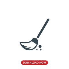 Cleaning brush icon vector