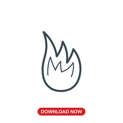 Obraz premium Flame icon vector