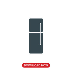 Fridge icon vector