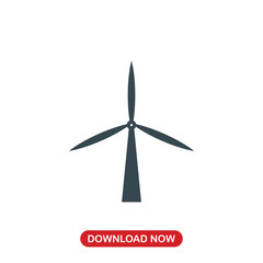 Wind turbine icon vector